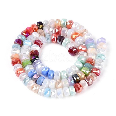 Electroplate Opaque Glass Beads Strands EGLA-N022-05B-A01-1