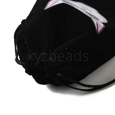 Rectangle Printed Velvet Cloth Packing Pouches ABAG-U006-03H-1