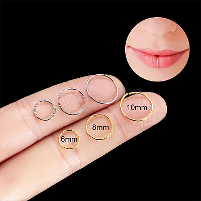 G23 Titanium Lip Ring WGF6EBC-01-1
