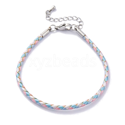 Polyester Cord Braided Bracelet Makings MAK-Z003-01P-02-1