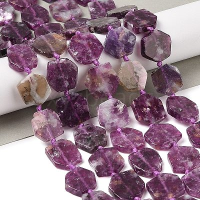 Natural Lepidolite Beads Strands G-L095-A01-01A-1