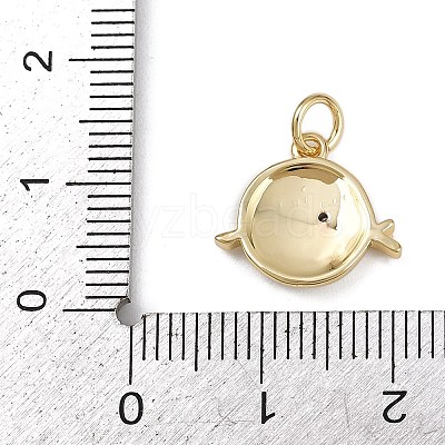 Brass Enamel Planet and Cat Shape Charms KK-B150-22G-1