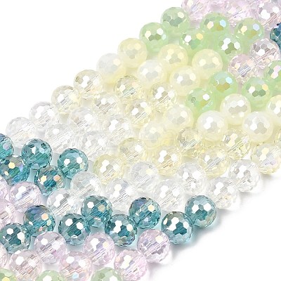 Electroplate Glass Beads Strands EGLA-D300-06-8mm-27-1