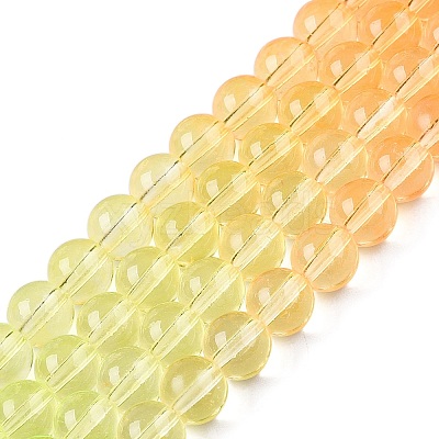 Baking Paint Transparent Glass Beads DGLA-M001-8mm-08-1