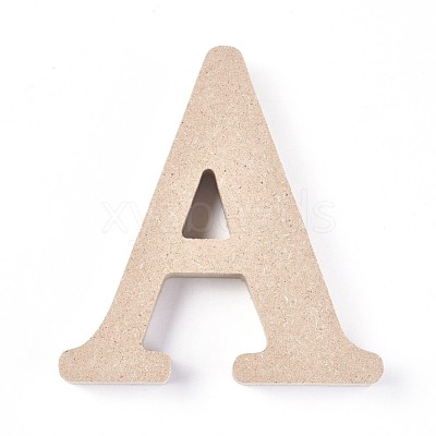 Letter Unfinished Wood Slices DIY-WH0162-62A-1