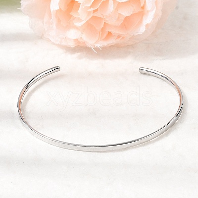 304 Stainless Steel Cuff Bangles LS-BJEW-D388-01B-P-1