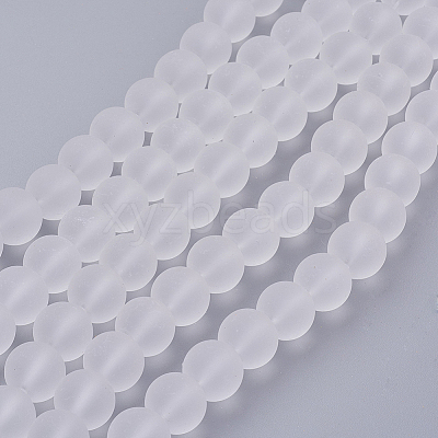 Baking Paint Transparent Glass Bead Strands X-GLAA-S031-12mm-13-1