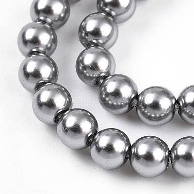 Baking Paint Pearlized Glass Pearl Bead Strands HY-N002-3mm-A01-1