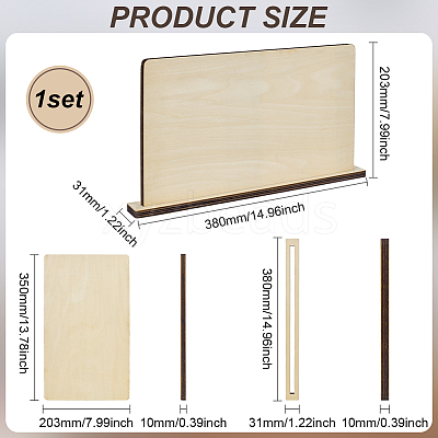 Wood Earring Display Card Holders ODIS-WH0072-01-1