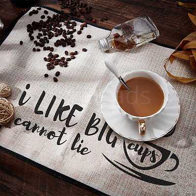 Coffee Theme Diablement Fort Cup Mats AJEW-WH0201-005-1