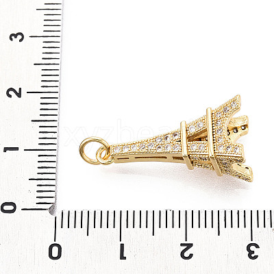 Brass Micro Pave Cubic Zirconia Pendants KK-N268-04G-1