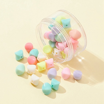 42Pcs Opaque Acrylic Beads SACR-FS0001-15-1