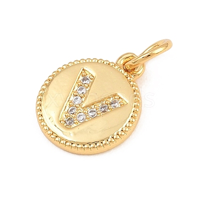 Brass Micro Pave Clear Cubic Zirconia Charms CU-CBA56CE-12G-V-1