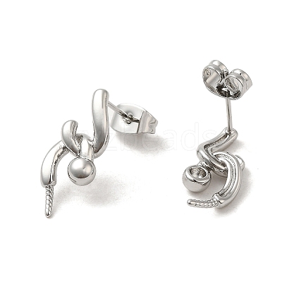 Brass Stud Earring Findings KK-M270-34P-1