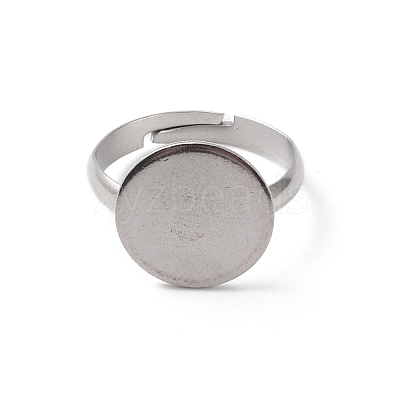 Non-Tarnish 304 Stainless Steel Pad Ring Settings STAS-K278-11E-P-1