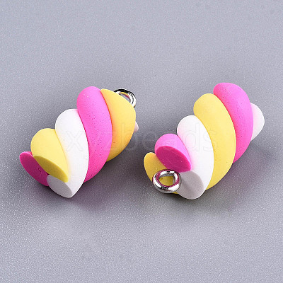 Handmade Polymer Clay Charms X-CLAY-T016-83E-1