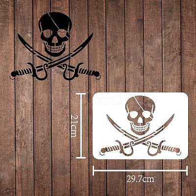 Large Plastic Reusable Drawing Painting Stencils Templates DIY-WH0202-074-1