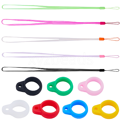 5 Strands Rubber Lanyard Straps DIY-GF0007-92-1