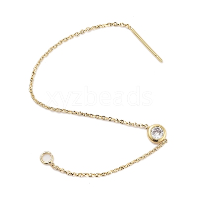 Rack Plating Brass Ear Wire KK-N255-08G-A-RS-1