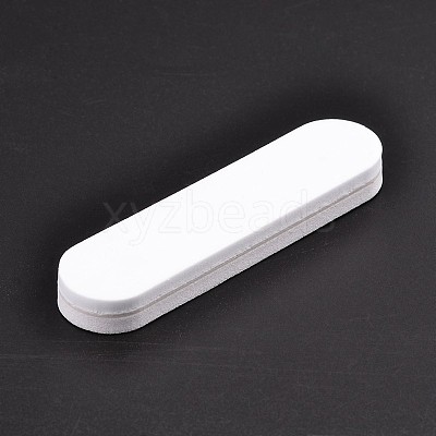 Rectangle Plastic Silver Polishing Stick AJEW-N022-02-1