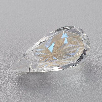 Embossed Glass Rhinestone Pendants GLAA-J101-06A-001MO-1