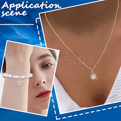 9Pcs 3 Styles Brass Micro Pave Cubic Zirconia Pendants ZIRC-BBC0003-75-1