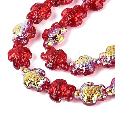 Electroplate Transparent Glass Beads Strands EGLA-N055-04A-04-1