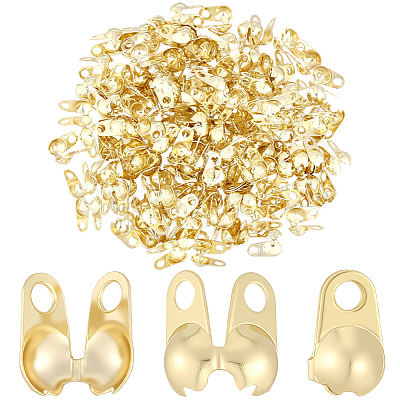 150Pcs Brass Bead Tips KK-BBC0027-85B-1