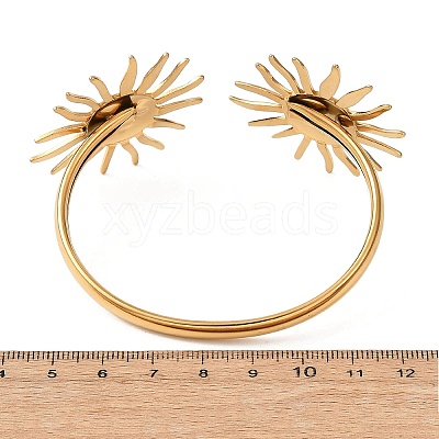 304 Stainless Steel Cuff Bangles for Women LS-BJEW-A147-01B-G-1