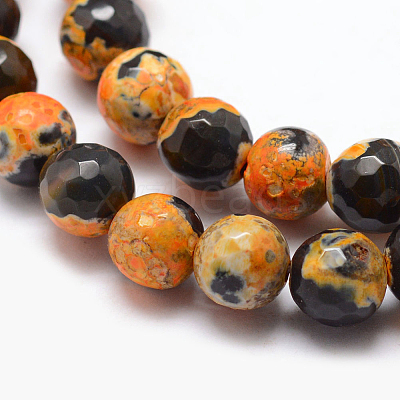 Natural Fire Crackle Agate Bead Strands X-G-K166-06F-8mm-10-1