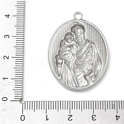 304 Stainless Steel Printed Religion Pendants STAS-G387-03P-01-1