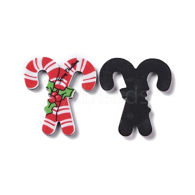 Christmas Style Printed Acrylic Cabochons MACR-O045-01F-1
