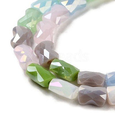 Electroplate Glass Beads Strands GLAA-Q098-E01-01-1