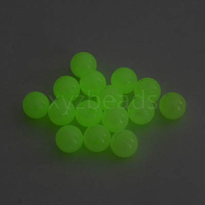 Luminous Acrylic Round Beads LACR-R002-8mm-01-1