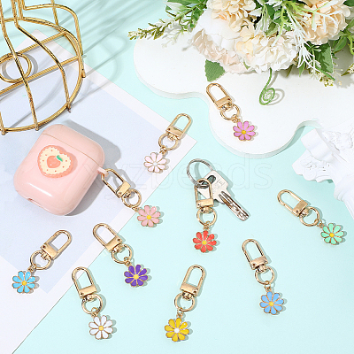 20Pcs 10 Colors Alloy Enamel Pendant Decorations HJEW-SC0002-84-1