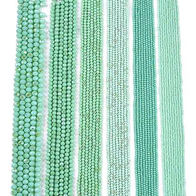 Electroplate Opaque Solid Color Glass Beads Strands LS-EGLA-A044-P6mm-L14-1