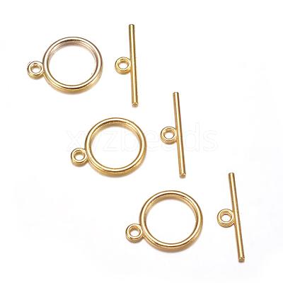 Tibetan Style Toggle Clasps X-TIBE-A12208-G-NR-1