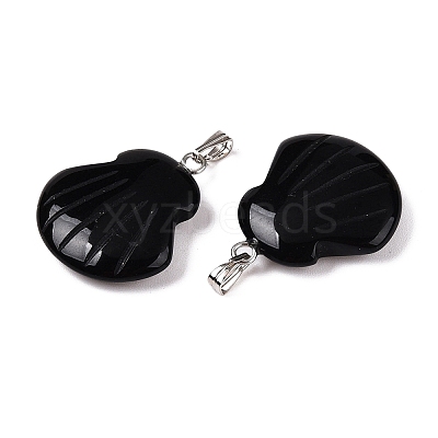Natural Obsidian Pendants G-T138-208A-1