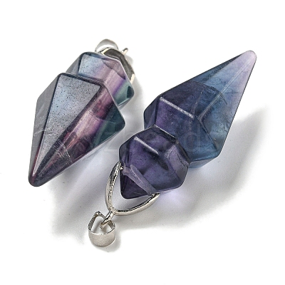 Natural Fluorite Pointed Pendants G-F766-08AS-04-1
