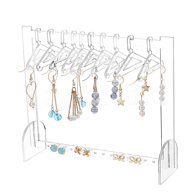 Transparent Acrylic Earring Hanging Display Stands EDIS-FH0001-04-1