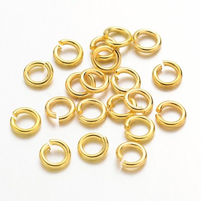 Golden Color Brass Open Jump Rings X-JRC5MM-G-1