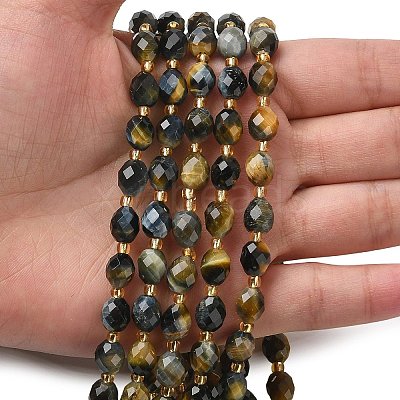 Natural Tiger Eye Beads Strands G-F809-A26-01-1