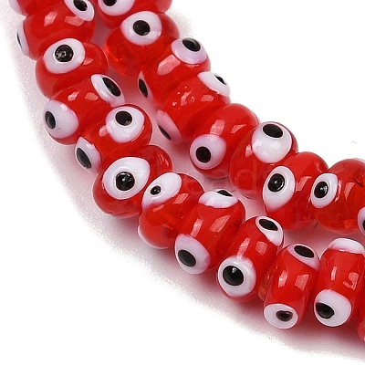 Handmade Evil Eye Lampwork Beads Strands LAMP-A007-02A-05-1
