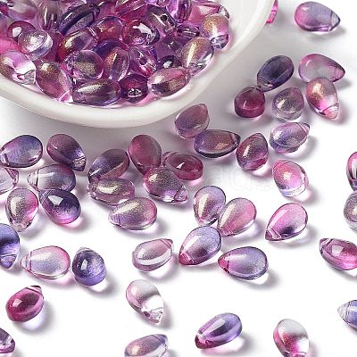 Transparent Glass Charms GGLA-M004-05B-03-1