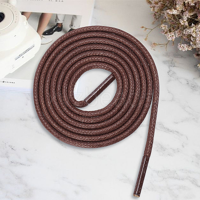 Round Waxed Cord Shoelace String OCOR-WH20007-225B-05-1