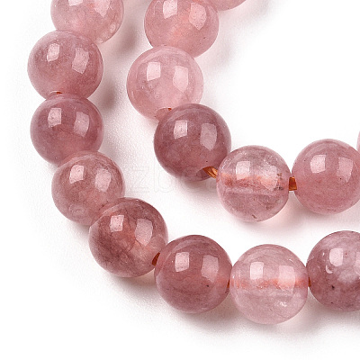 Natural Quartz Beads Strands G-R479-6mm-14-1
