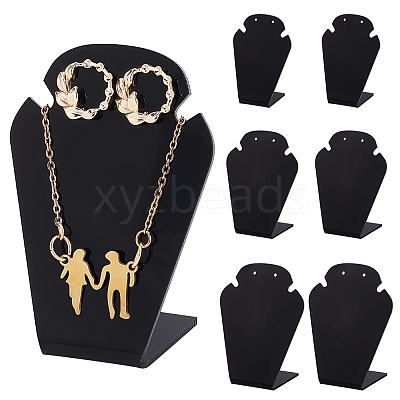 3Pcs 3 Sizes Acrylic Necklace Displays Stand Set NDIS-WH0006-12-1