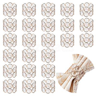 Iron Glass Napkin Rings AJEW-WH0455-343-1