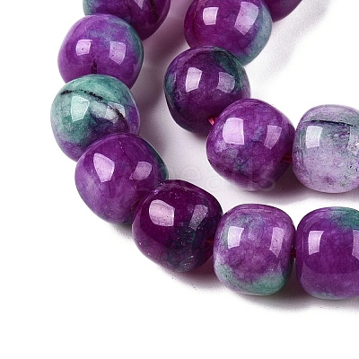 Dyed Natural White Jade Beads Strands G-T138-D02-1
