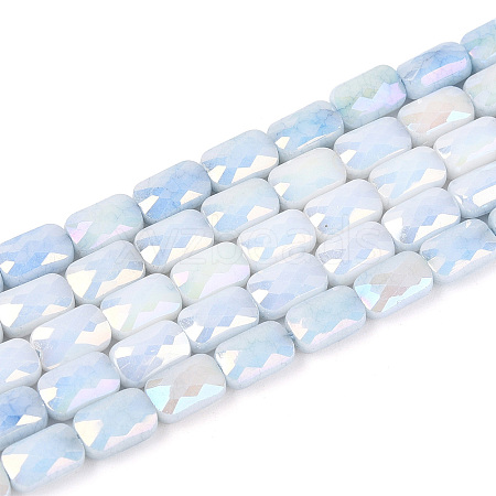 Anti-Tarnish Electroplate Glass Beads Strands X-GLAA-T025-29A-1